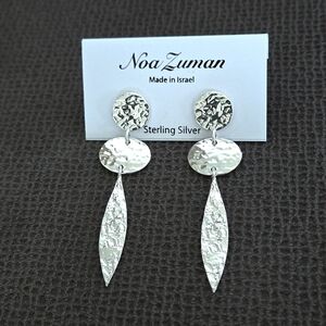 Noa Zuman Silver🤍 Hammered🔨 Geometric📐 Dangle Earrings